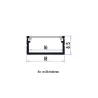 Profilé alu PLAT 1m Taille M