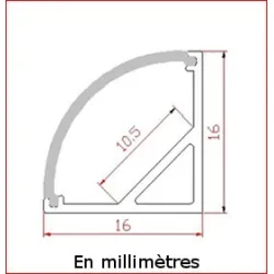 Profilé alu angle 1 mètre