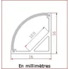 Profilé alu angle 1 mètre