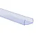 Profilé PVC transparent PLAT 1m - LOT de 5