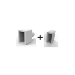 KIT 2 embouts pour gaine PVC plat flexible