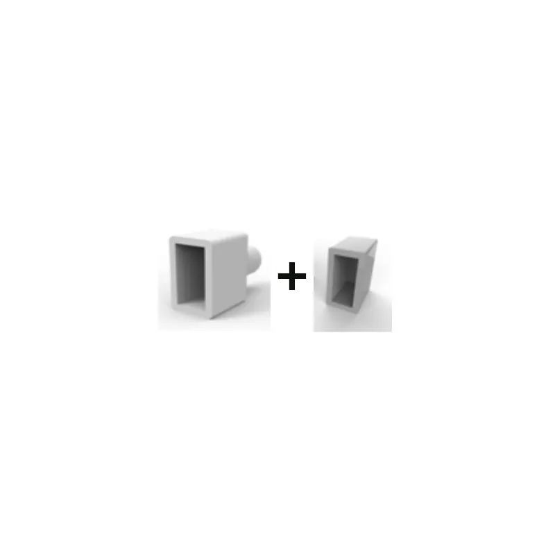 KIT 2 embouts pour gaine PVC plat flexible