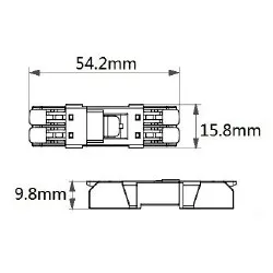 Connecteur électrique clipsable 3 fils 12/24V ou 230V