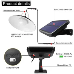 Lampe LED solaire 3W autonome