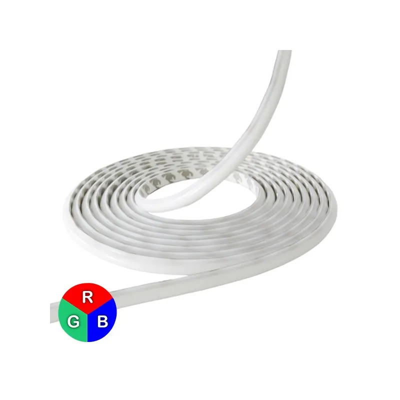 Néon flexible COB RGB extra plat 24V 10mm 5 mètres