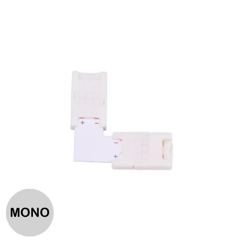 Connecteur monocouleur en L IP20 5A
