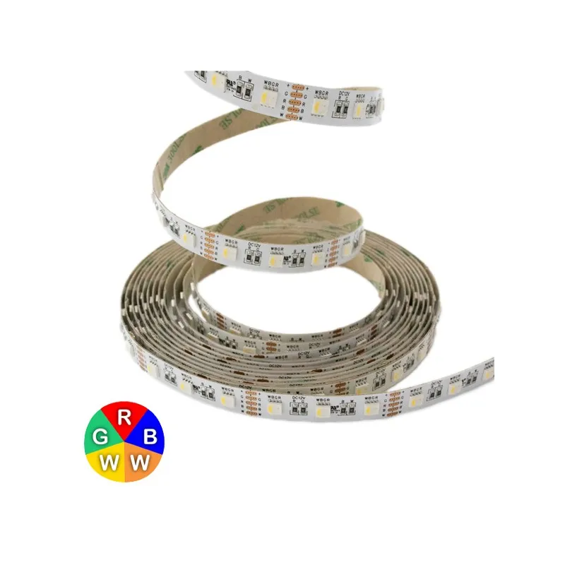 Ruban LED 12V 5050 RGB + blanc variable
