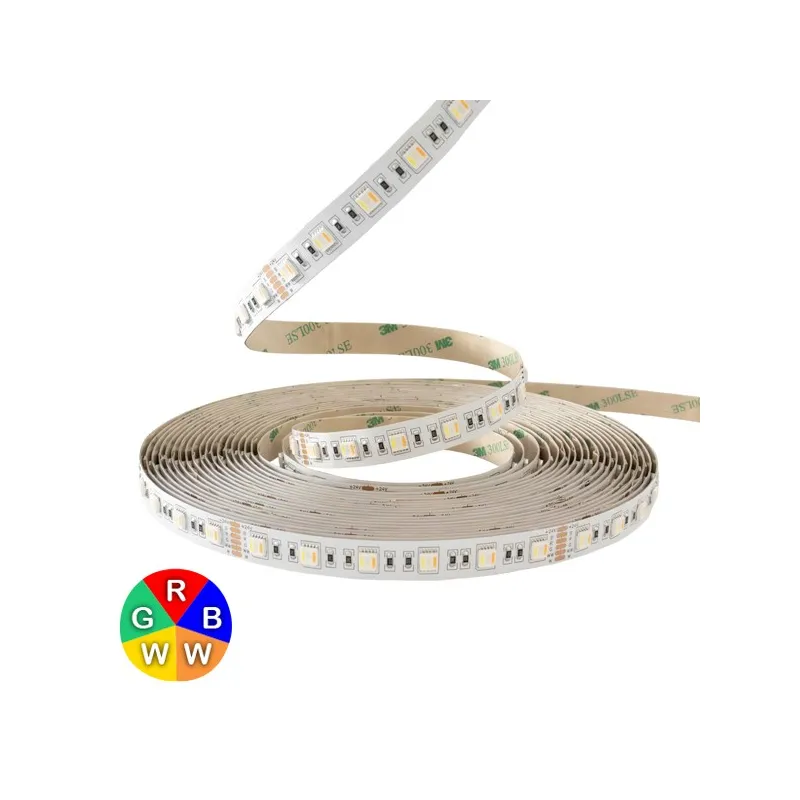 Ruban LED 12V 5050 RGB + blanc variable