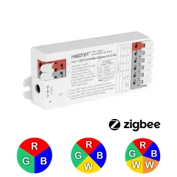 Contrôleur multizones 3 en 1 RGB, RGBW, RGB + blanc variable 12A 12/24V
