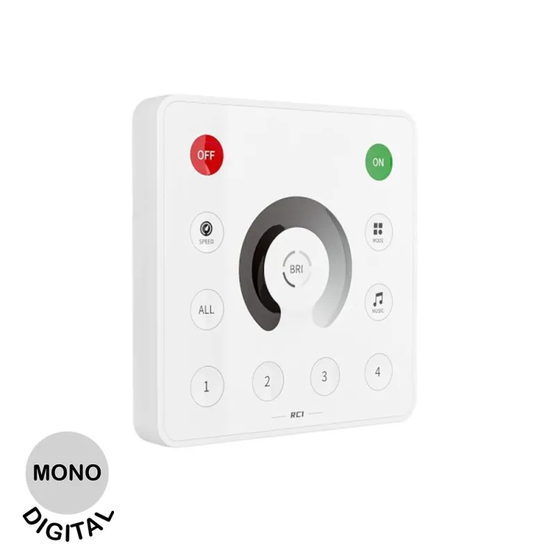 Commande murale monocouleur DIGITAL 12/24V Commande murale monocouleur DIGITAL 12/24V