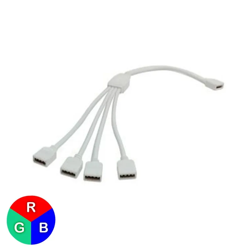 Connecteur 4 rubans RGB sur 1 contrôleur