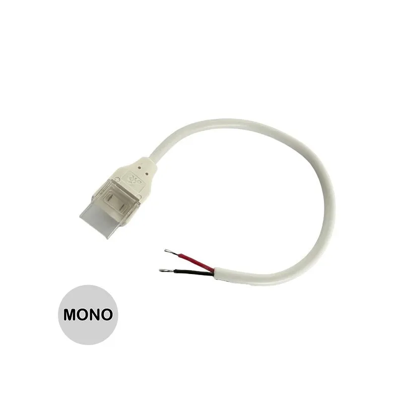 Connecteur supplémentaire 2 fils néon flexible LED extraplat Connecteur supplémentaire 2 fils néon flexible LED extraplat