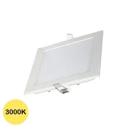 Panneau LED 147x147, 9W, carré encastrable - Blanc chaud 3000K