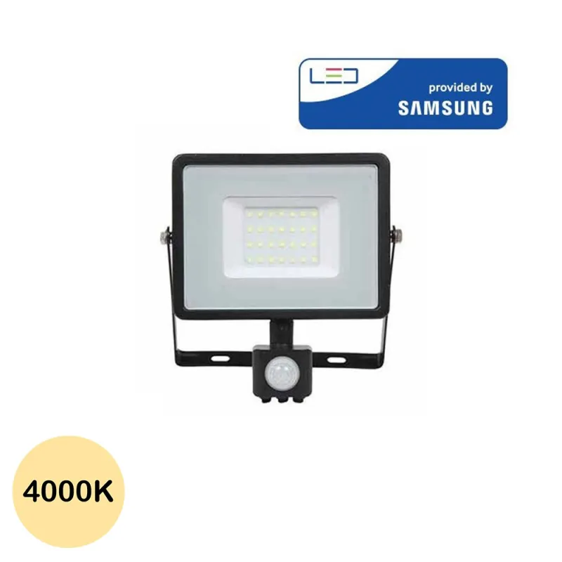 Projecteur LED 30W ultrafin avec détecteur de mouvement