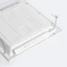 Panneau LED 300x300, 18W,  carré encastrable, fixation filin