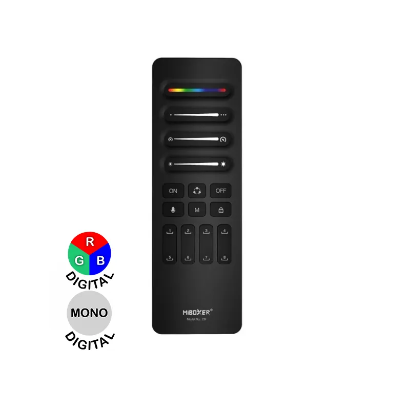 Télécommande Mono et RGBWW multizone DIGITAL 12/24V Miboxer