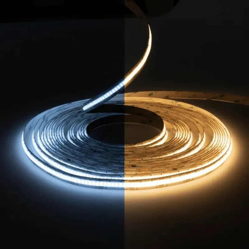 Ruban LED 24V COB blanc variable chaud-froid 5/10M