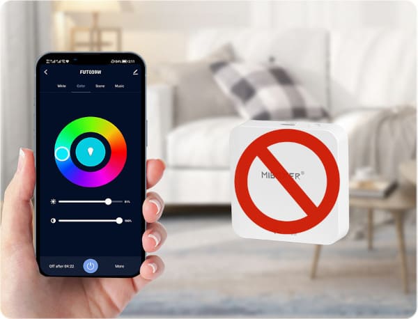 commande ruban LED smartphone