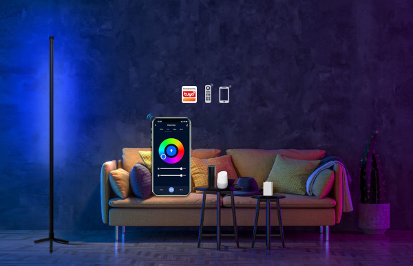 Lampe LED sur pied 12W RGB + blanc variable