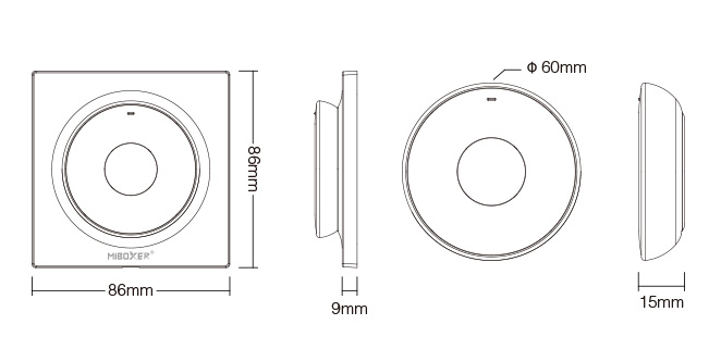 dimensions télécommande magnétique mono