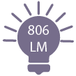 806 lumens