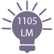 1105 lumens/m