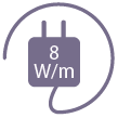 8 watts/m