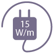 15 watts/m