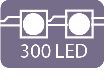 300 LED/feuille