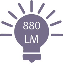 880 lumens
