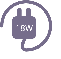 18W